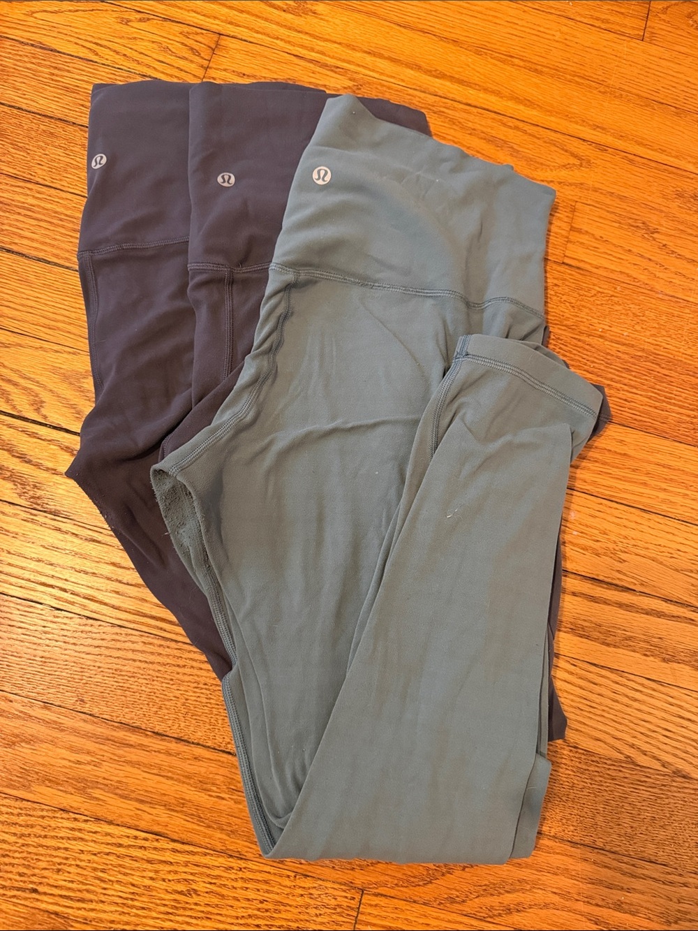 Lululemon High-Rise Align Leggings Set - soft gray and sea foam